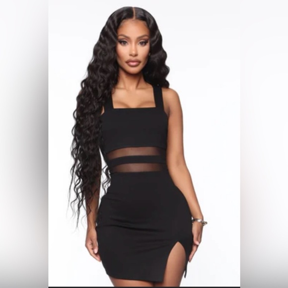 Fashion Nova Dresses & Skirts - NWT Fashion Nova Midnight Charm Black See Through Waist Detail  Dress Size 1X